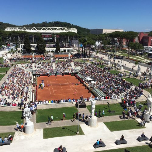Beautiful View In Rome WTA Tournament Tennis Player Donna Vekic Tennis Coach Nick Horvat