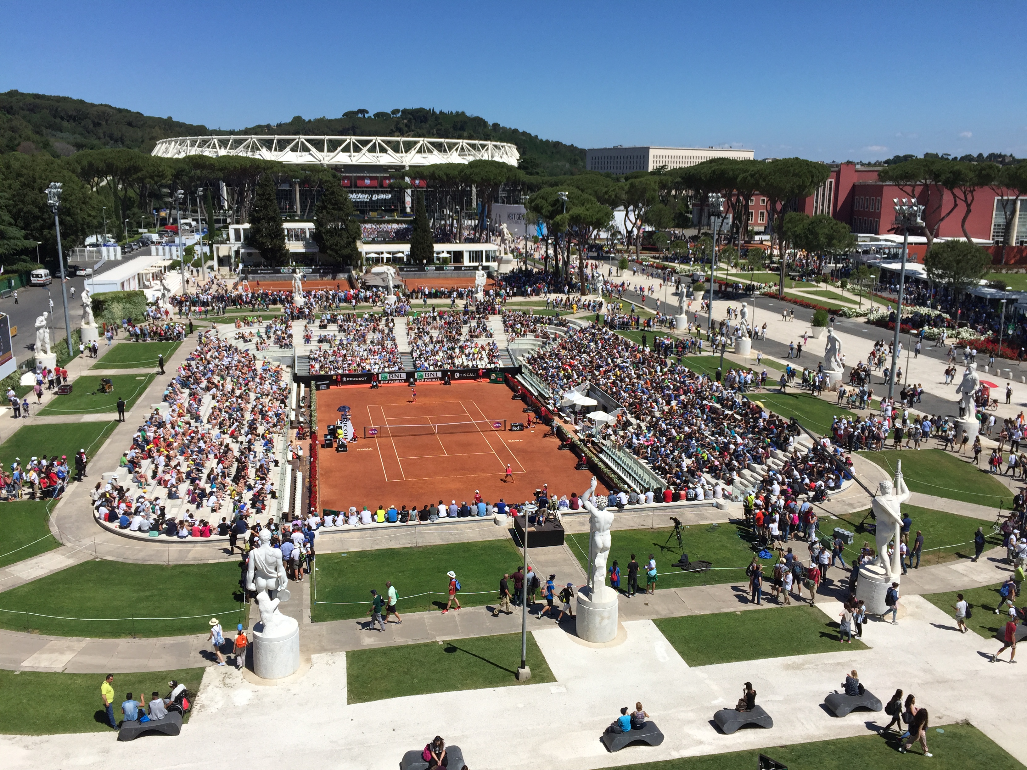 Beautiful View In Rome WTA Tournament Tennis Player Donna Vekic Tennis Coach Nick Horvat