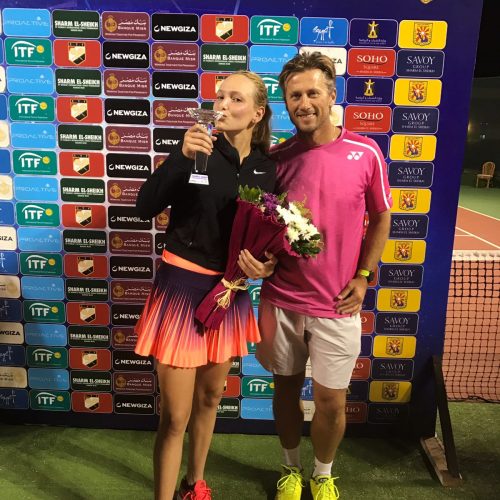 Donna Vekic and Tennis Coach Nick Horvat ITF Women's Circuit - Sharm el-Sheikh, Egypt