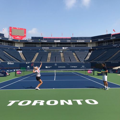 Start Of The US Open Series - Toronto, Canada Nick Horvat Tennis Player Donna Vekic